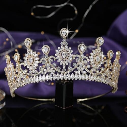 Crown HADIYANA Trendy Flower Design Women Wedding Bridal Hair Accessories Party Hair Jewelry Cubic Zircon BC5576 Corona Princesa
