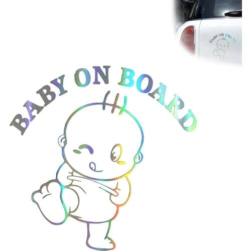 Creative Baby on Board Car Sticker Strong Adhesion PVC Auto Warning Sign Decal Waterproof Car Styling Sticker Decoration