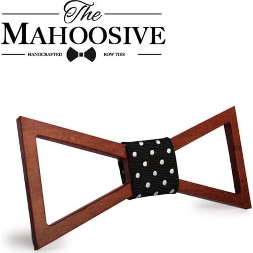 Mahoosive Fashion Solid Mens Bowtie Brand Cotton wood Bowties Classic Business Suits Bowknot wooden Bow Tie Ties Wedding Party