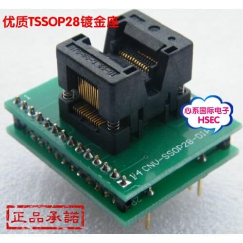 TSSOP28 to DIP28 Multi-function Programming Socket Compatible with TSSOP8/16/20/24 Test Socket