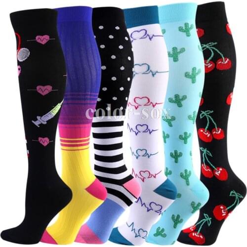 New Compression Socks Women Men Knee High 30 MmHg Edema Diabetes Varicose Veins Unisex Running Sports Socks Cycling Socks