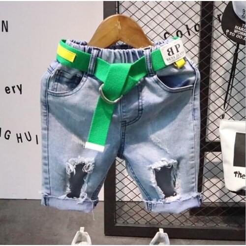 New Arrivals 2-7 Years Baby Boys Denim Jeans Trousers Elastic Waist Jean Shorts Summer Children Boy Handsome Casual Short Pants