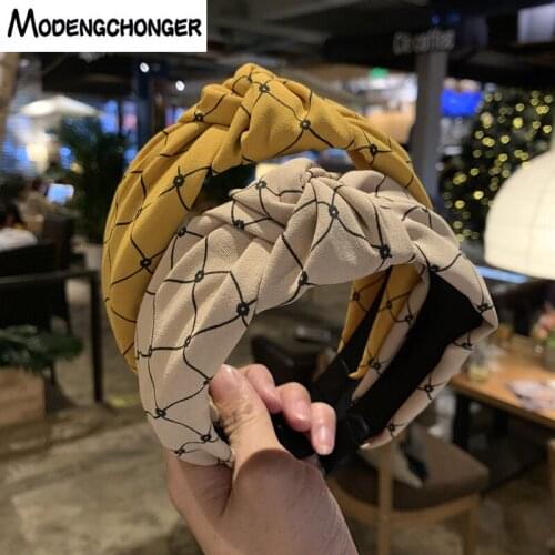 New Arrival Striped Elastic Hair Band For Women Girls Hairband Turban Middle Knot No Slip Headband Hair Bezel Hair Accessories