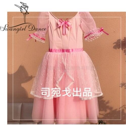 Pink Clara Variation Professional Ballet Long Dress For Girls Cute Classical Ballet Stage Costumes Dress BT2071