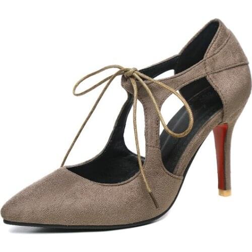 Big Size 11 12 13 14 15 16 17 ladies high heels women shoes woman pumps Pointed Package the heelShallow mouth Fine with sandals