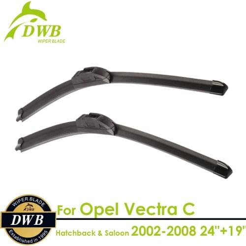 Wiper Blades for Opel Vectra C Hatchback & Saloon 2002-2008 24"+19", 2pcs Free Shipping, All Season Changing Wipers