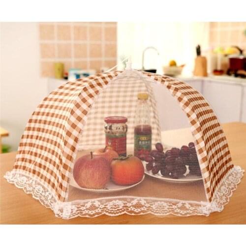 Foldable Umbrella Style Table Food Cover Anti Fly Mosquito Kitchen Cooking Tools Meal Cover Table Mesh Food Mesh Covers