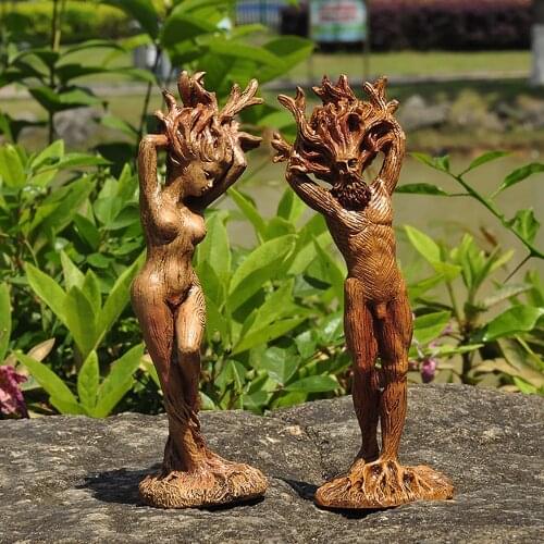Forest Goddess Statue God Goddess Of Tree Statue Resin Figurine Garden Sculpture Home Handicraft Ornaments Collecting Statues