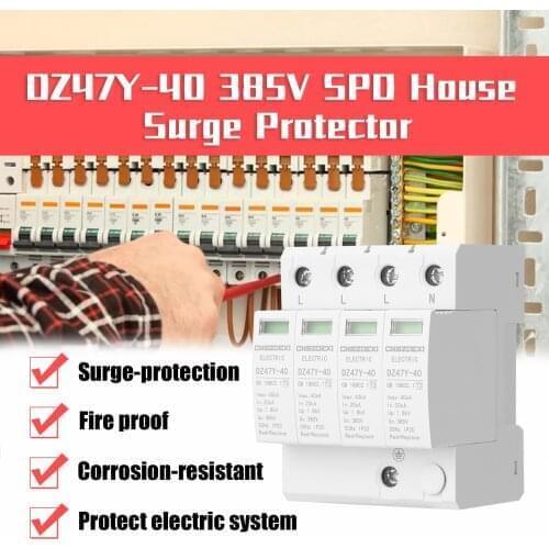 DZ47Y-40 385V SPD House Surge Protector Protective Low-voltage Arrester Device Lightnings Protecting Device Surge Protector