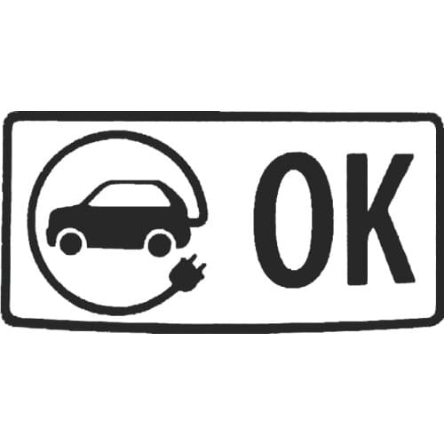 16*8cm Electric Vehicle OK Decal Car Decal Funny Car Window Bumper Novelty JDM Drift Vinyl Decal Sticker