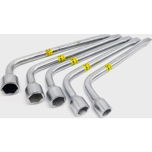 17-23mm Socket Wrench Double End L Type Automobile Tyre Wrenches Hexagonal Socket Spanner Tyre Lever Auto Repair Tools 1pcs