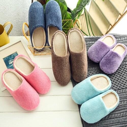 2021 Women Slippers Indoor House plush Soft Cute Cotton Slippers Shoes Non-slip Floor Home Slippers Women Slides For Bedroom