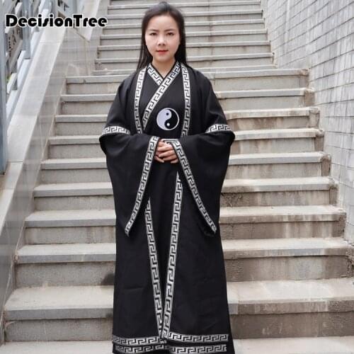 2021 unisex linen kung fu uniforms taoist robe martial arts tops wudang tai suits gown high quality