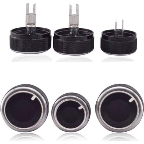 3pcs Aluminum Alloy car air conditioning knobs For Nissan TIIDA NV200 LIVINA 04-10 Sylphy 2012 AC Knob Heat Control Switch Knob