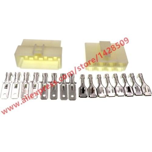 5 Sets 8 Pin 6.3mm Electrical Wire Connector Plug Male Female Automobile Connectors