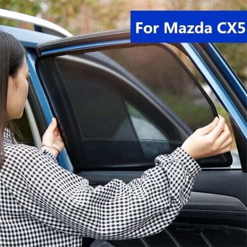 Car Window Shade For Mazda CX5 CX-5 2017 2018 2019 2020 Mesh UV Protection Magnetic Window Sunshade Car Curtain Accessories