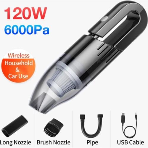 Car Vacuum Cleaner Wireless Charging for Car Home Dual-use Powerful Small Portable Hair Suction Device for Car and Household