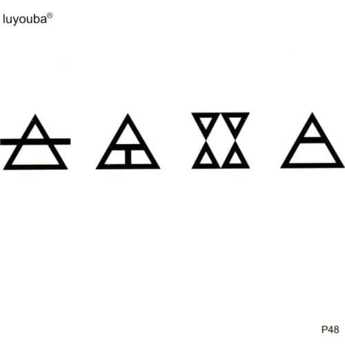 Four element symbol waterproof Temporary Tattoo Sticker Fake Tattoo & Body Art Sticker Henna Tatoo Men Tattoo Totem femme