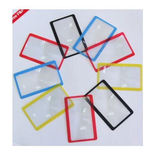 Reading Credit Card Pocket Magnifier Magnifying Tool Wallet Clip Loupe Lens