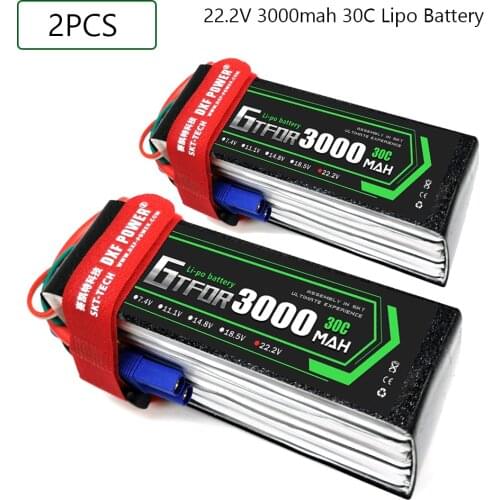 GTFDR 3000mAh 22.2V 30C-60C Lipo battery 6S XT60/DEANS/XT90/EC5 For AKKU Drone FPV Truck four axi Helicopter RC Car Airplane