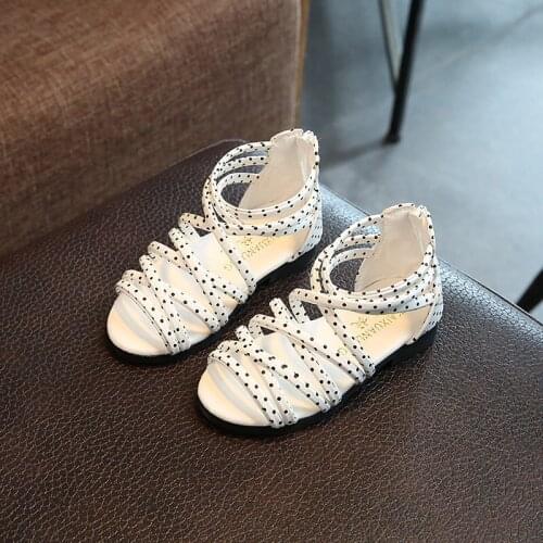 Summer Children Sandals for Girls Flat Princess Shoes 2020 New Gladiator Rome Sandal for Kids Little Girls Open Toe Dress Shoes