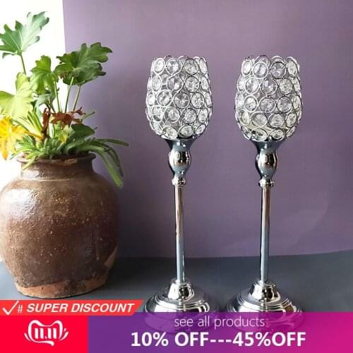 MIKAKA Decorative Silver Candlesticks