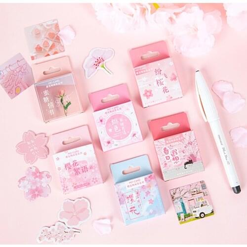 45pcs/box Japanese cherry blossom festival Bullet Journal Decorative Washi Stickers Scrapbooking Stick Label Diary Album Sticker