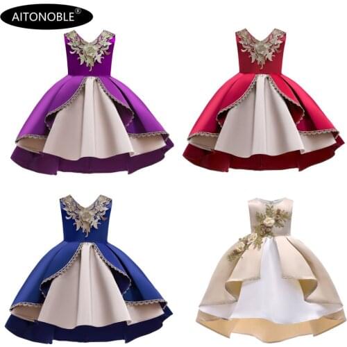 Aitonoble New Costume Christmas Dress Girls Dress Children Skirt Cosplay Christmas Dress For Girls With a Gift Bag