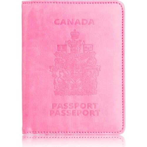 TRASSORY RFID Blocking Canada Passport Cover Bag Leather Fashion Travel Passport Holder Case Wallet for Men Women