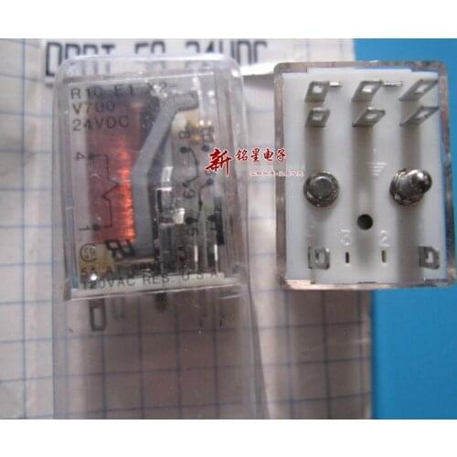 Original new 100% relay R10-E1X2-V700 24VDC DIP 8pin 2 open 2 closed E1X2-V700 24VDC