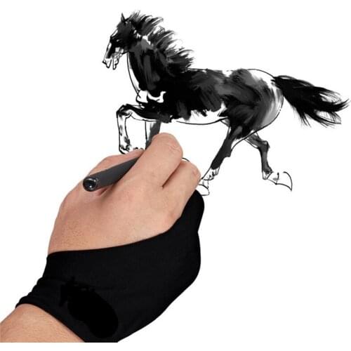 The9 Artist Drawing Glove for Any Graphics Drawing Table 2 Finger Anti-Fouling Both for Right and Left Hand Drawing Gloves
