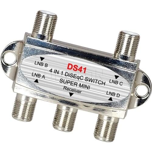 Kebidu AP High quality 4 in 1 DS-41 4x1 DiSEqC Switch Satellites antenna FTA TV LNB Switch For Satellite Receiver
