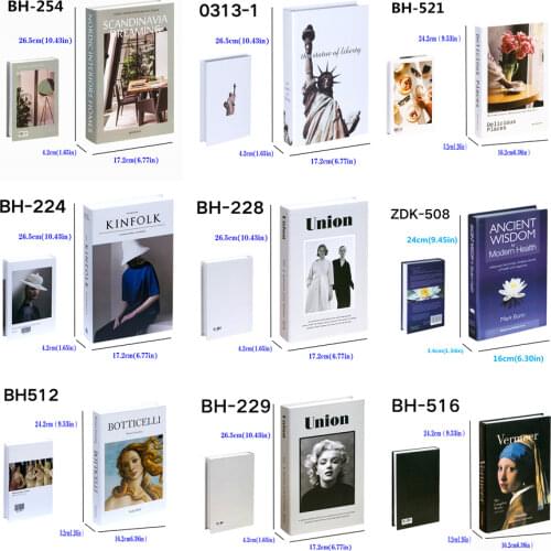 Fake Books Home Decoration Book Fashion Books for Table Decorative Model Coffee Shop Hotel Study Furniture Home Decor Book