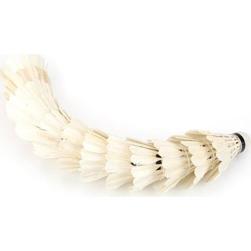 12Pcs/Lot Professional Badminton Balls Shuttlecocks White Goose Feather Training Badminton Ball Sports Accessories