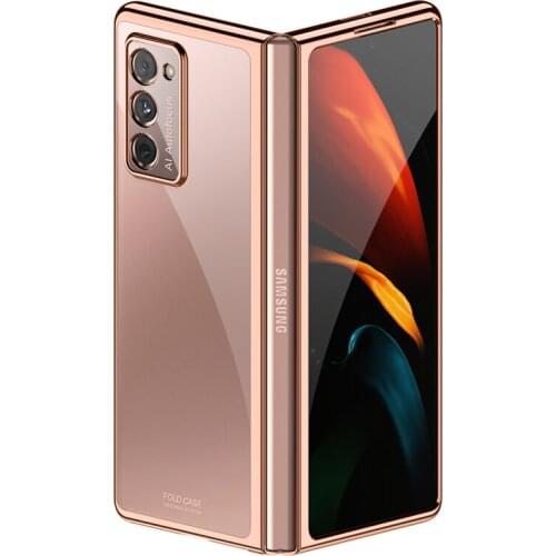 Anti-slip Plating Slim Phone Case for Samsung Galaxy Z Fold2 Fold 2 3 Fold3 Z Flip 3 Flip3 Best Protection Cover Coque Funda