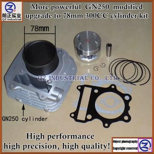 QZ industrial higher performance and more powerful for SUZUKI GN250 1993-2005 modified up to 300cc GN300 big bore cylinder kit