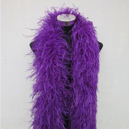 Sale 10 Layer High Quality Purple Ostrich Feather Boa Feathers for Crafts Carnival Decoration Christmas Plumes Plumas