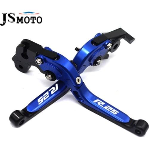 For YAMAHA R25 YZF-R25 YZFR25 2014 2015 Motorcycle CNC Aluminum Brake Clutch Lever Adjustable Folding Extendable Handbar Grips