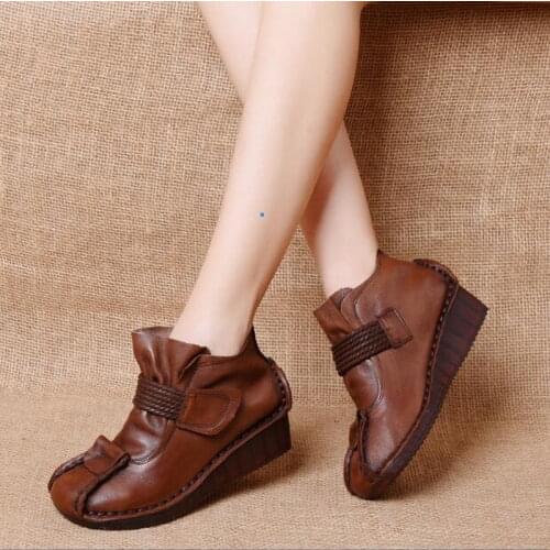 RUSHIMAN Women's Wedge Ankle Boots