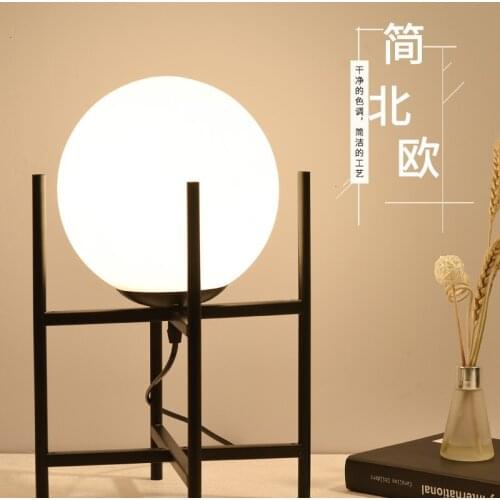 Nordic glass ball table lamp living room tea table desk bedroom bedside decorative table lamp ball