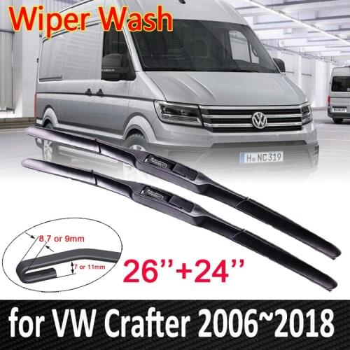 For VW Crafter 2006~2018 Front Windscreen Wipers Car Accessories Stickers Car Wiper Blades