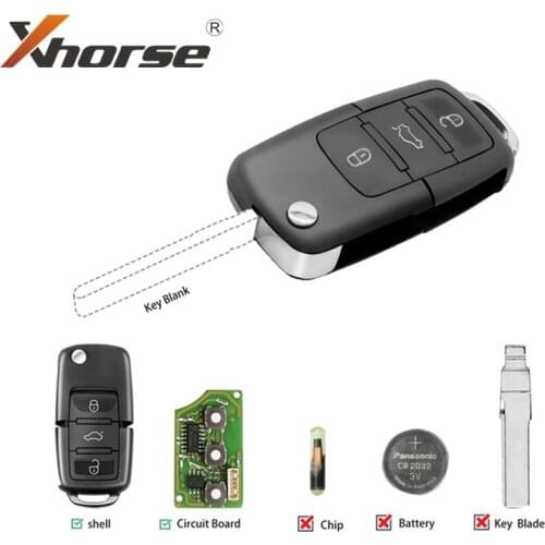 Xhorse XKB501EN Type For Volkswagen B5 Style Remote Key 3 Buttons Board Wire Remote Key 10pcs/lot