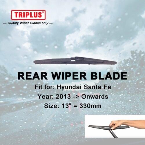 Rear Wiper Blade for Hyundai Santa Fe (2013-Onwards) 1pc 13" 330mm,Grand Santa Fe Rear Windscreen Wipers SantaFe DM