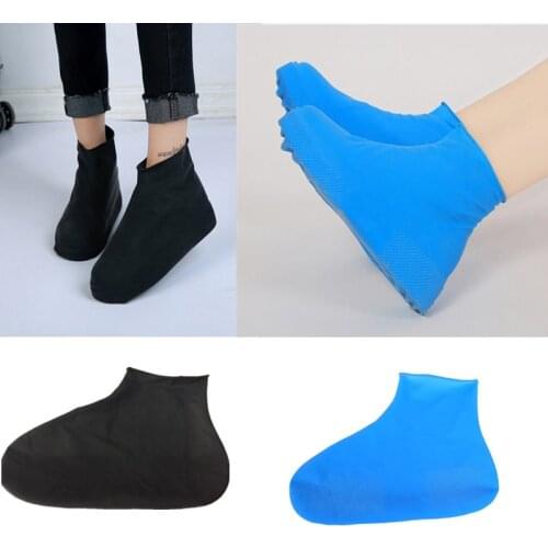 1 Pair Waterproof Shoes Cover Antiskid Reusable Rubber Insole Shoe Boots Cover Slip-resistant Raincoat For Outdoor Camping Sport