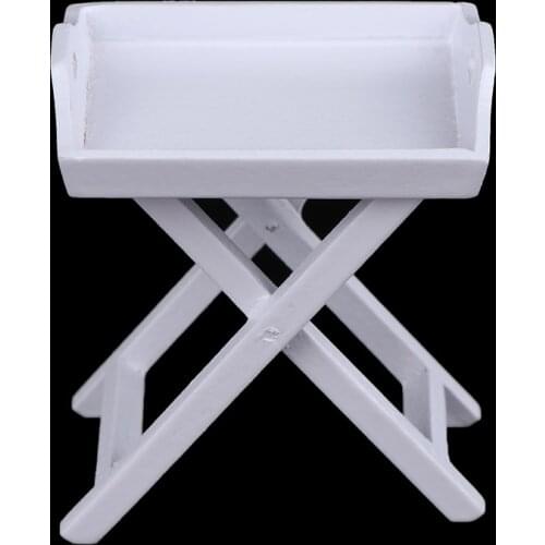 1pcs 1:12 Dollhouse Miniature Model Furniture Kitchen Tray Table Shelf Furniture Toys Dollhouse Accessories Size 5.5*2.3*6cm