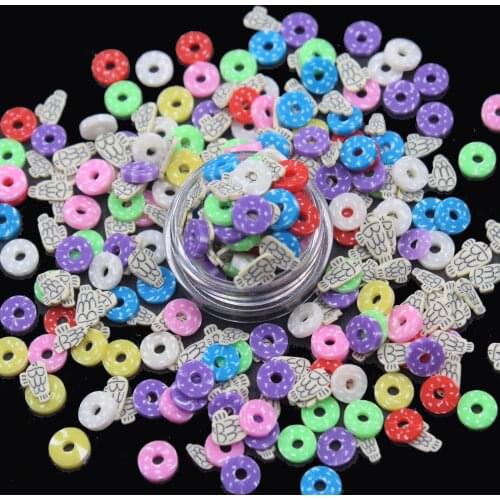 100g/Lot Simulation Polymer Clay Mixture Fish Circle Slices Sprinkles Soft Pottery for DIY Decoration Accessories