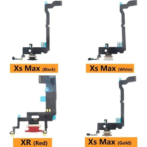 100% Original New USB Micro Charger Charging Port Dock Connector For IPhone XR XS Max Microphone Board Flex Cable