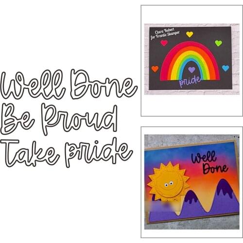 2021 New English Words Well Done Metal Cutting Dies For DIY Craft Making Greeting Card Album Scrapbooking No Clear Stamps Sets