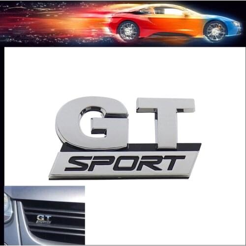 3D Chrome GT SPORT car Nameplate Front Grill Grille Badge Emblem for Golf MK5 GT 06-09