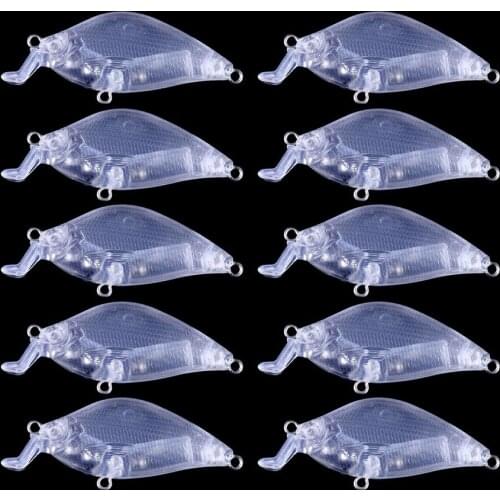 50PCS 7.7G 6CM blank nude baits crankbait Minnow bait Unpainted Lure Bodies Fishing bait